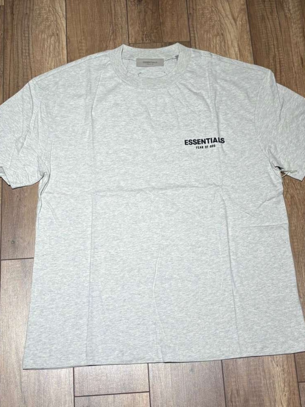 Essentials Fear of God Light Oatmeal Gray Tee Shirt Short Sleeve Brand New